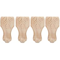 4 piezas patas de muebles de madera maciza sofá de madera tallada sofá silla otomana loveseat mesa gabinete muebles…